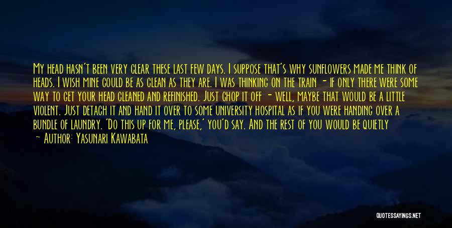 I Clean Up Well Quotes By Yasunari Kawabata