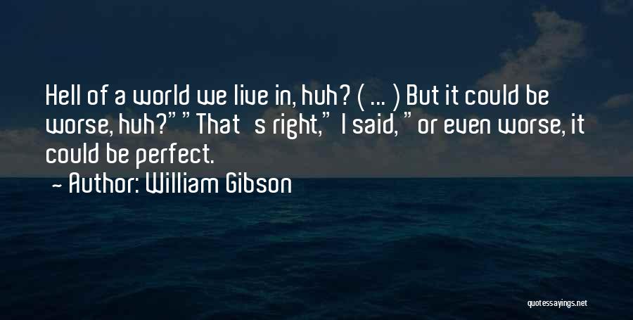 I Could Be Worse Quotes By William Gibson