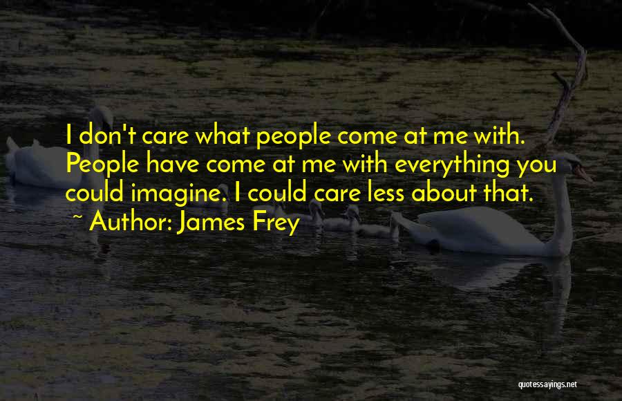 I Could Care Less About You Quotes By James Frey