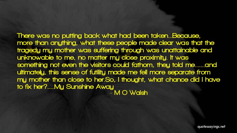 I Could Have Been Something Quotes By M O Walsh I Could Have Been Something Quotes By M O Walsh