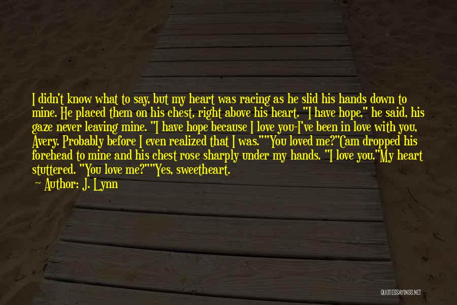 I Didn't Know You Loved Me Quotes By J. Lynn