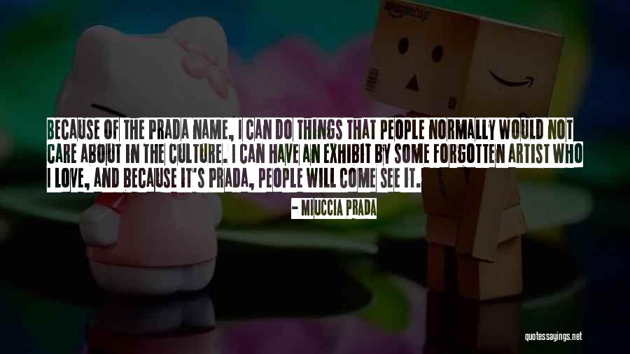 I Do It Because I Care Quotes By Miuccia Prada