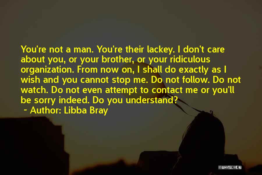 I Don't Care About You Now Quotes By Libba Bray