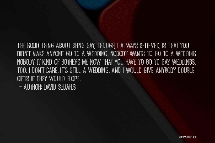 I Don't Care Anybody Quotes By David Sedaris