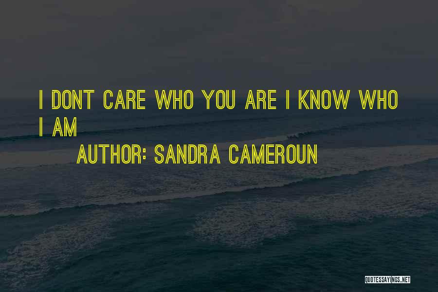 I Dont Care If You Dont Care Quotes By Sandra Cameroun
