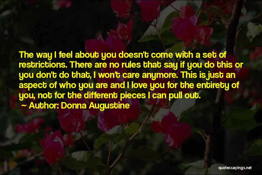 I Don't Care You Anymore Quotes By Donna Augustine