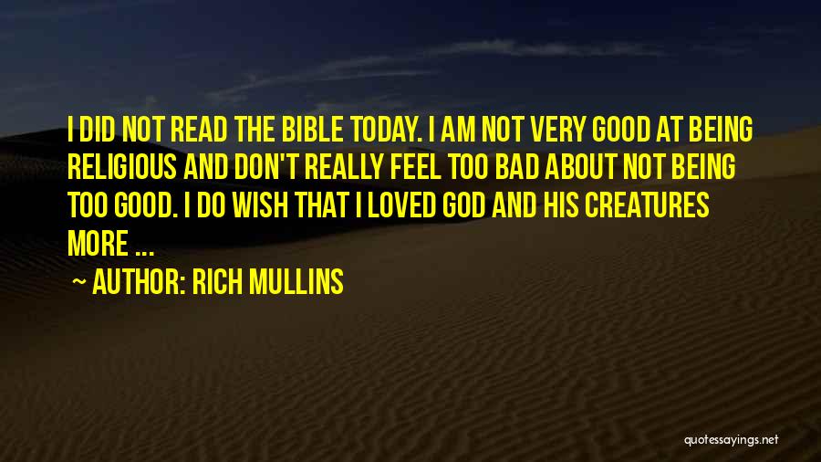 I Don't Feel Good Today Quotes By Rich Mullins