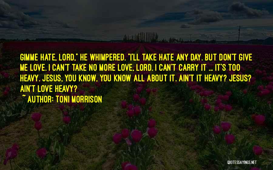 I Don't Hate You I Love You Quotes By Toni Morrison