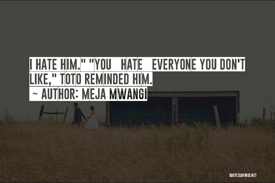 I Don't Hate You Quotes By Meja Mwangi