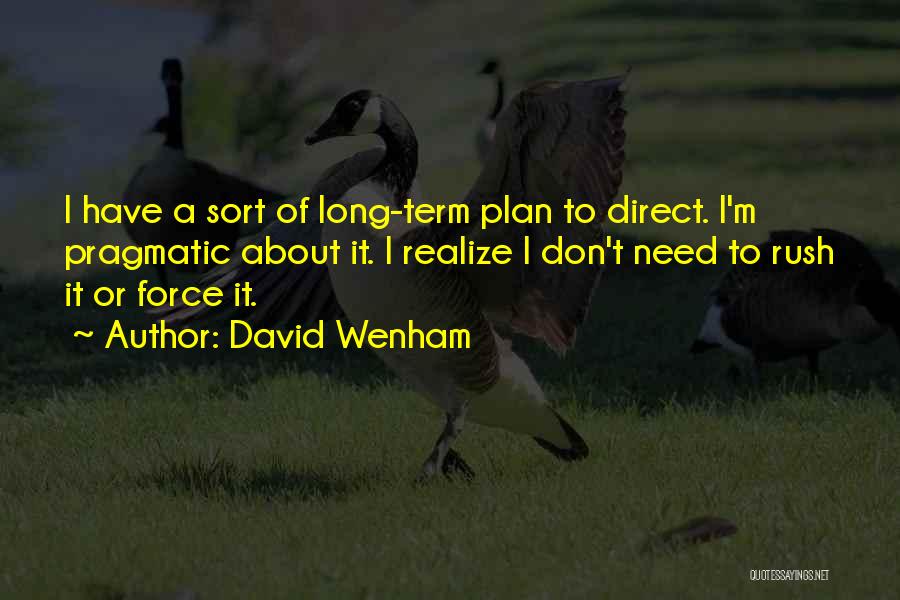 I Don't Have A Plan Quotes By David Wenham