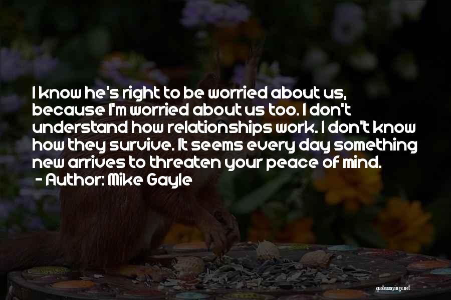 I Don't Have No Worries Quotes By Mike Gayle