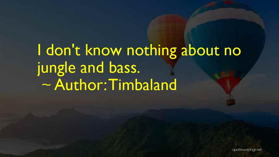 I Don't Know Nothing Quotes By Timbaland