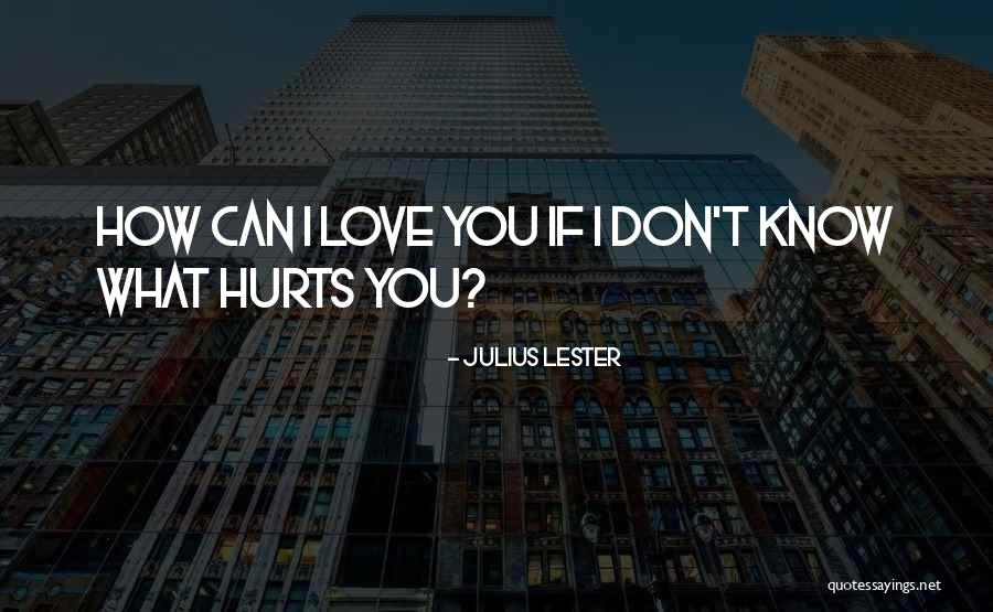 I Don't Know What Hurts The Most Quotes By Julius Lester I Don't Know What Hurts The Most Quotes By Julius Lester