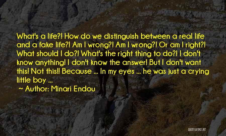 I Don't Know What I Do Wrong Quotes By Minari Endou