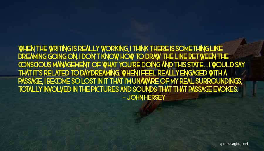 I Don't Know What I Feel Quotes By John Hersey