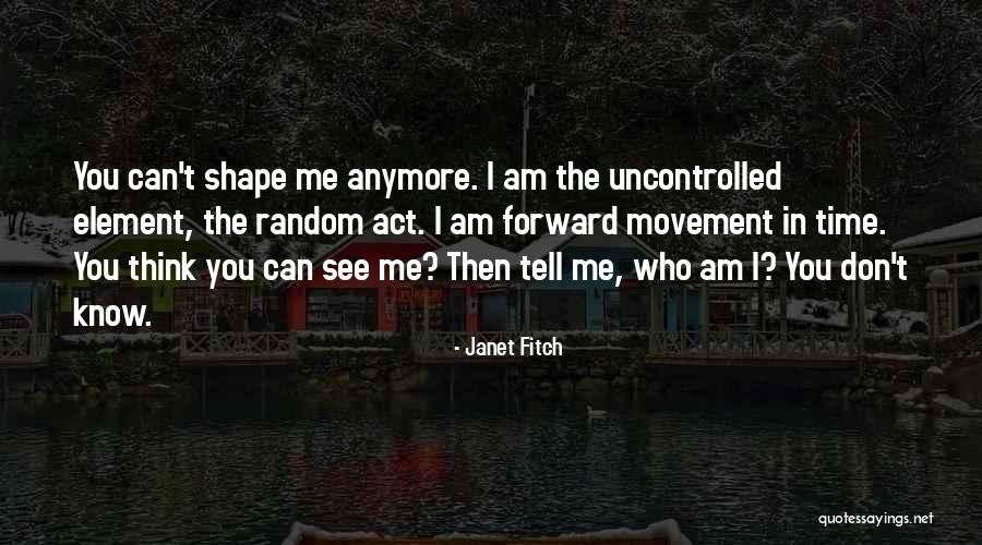 I Don't Know Who I Am Anymore Quotes By Janet Fitch