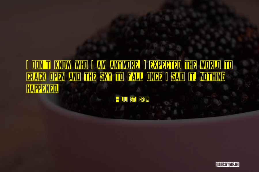 I Don't Know Who I Am Anymore Quotes By Lili St. Crow I Don't Know Who I Am Anymore Quotes By Lili St. Crow