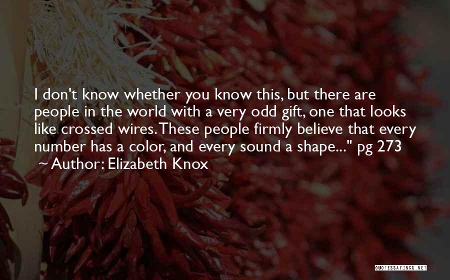 I Don't Know You Quotes By Elizabeth Knox