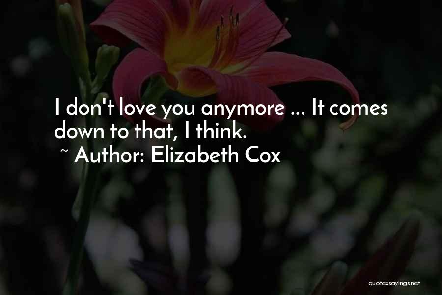 I Don't Love You Anymore Quotes By Elizabeth Cox