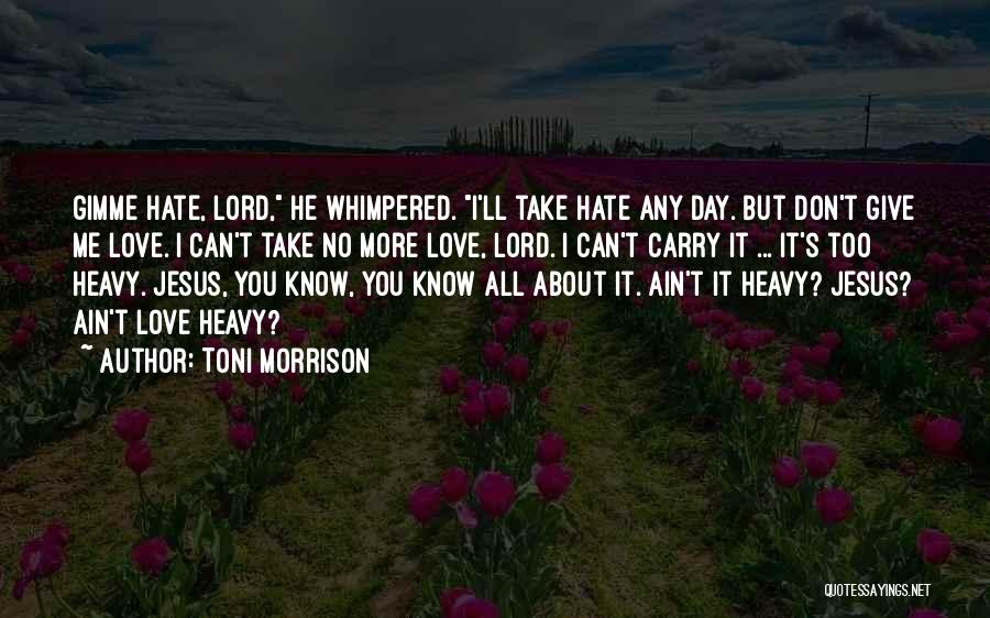 I Don't Love You No More Quotes By Toni Morrison