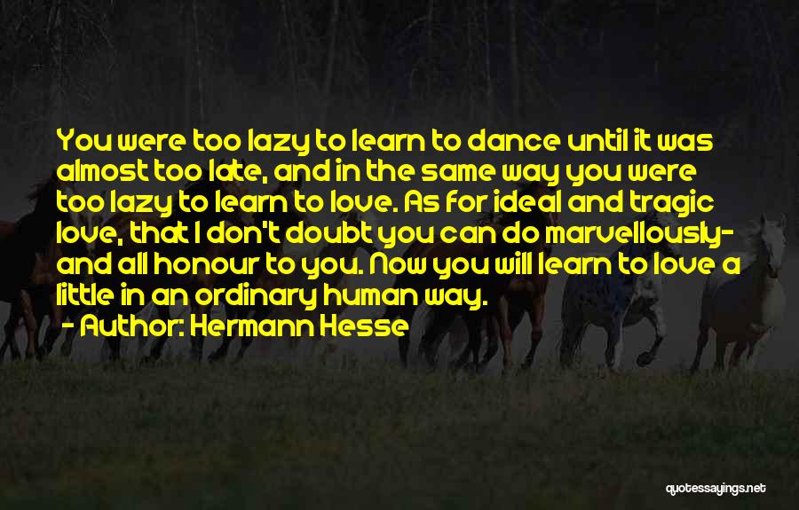 I Don't Love You Now Quotes By Hermann Hesse