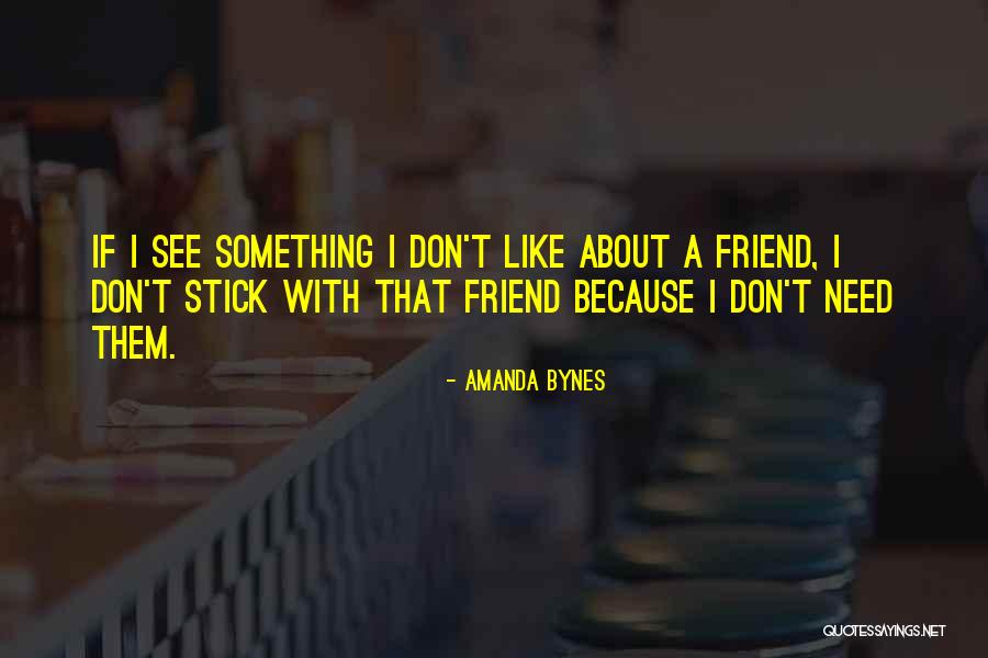 I Don't Need A Friend Like You Quotes By Amanda Bynes