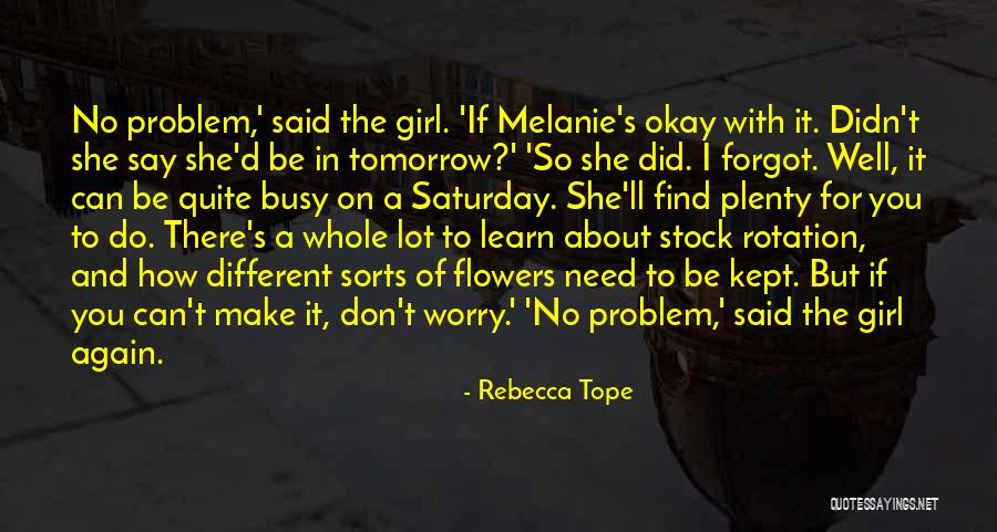 I Don't Need Girl Quotes By Rebecca Tope