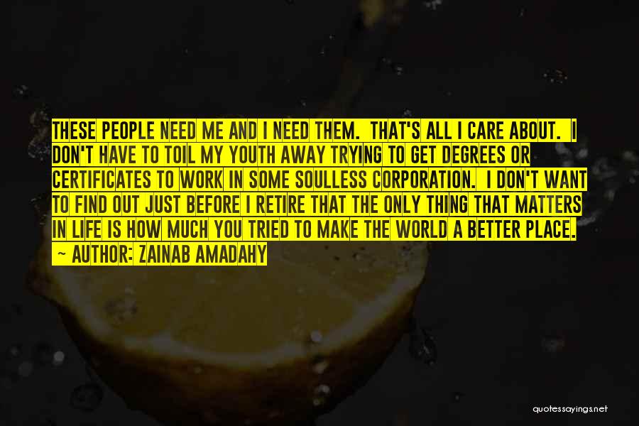 I Don't Need You In My Life Quotes By Zainab Amadahy