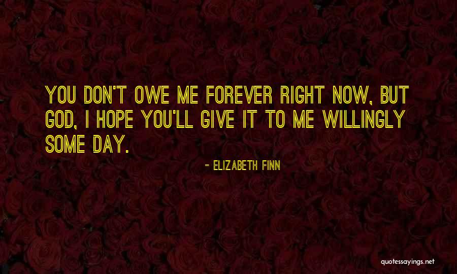 I Don't Owe You Nothing Quotes By Elizabeth Finn