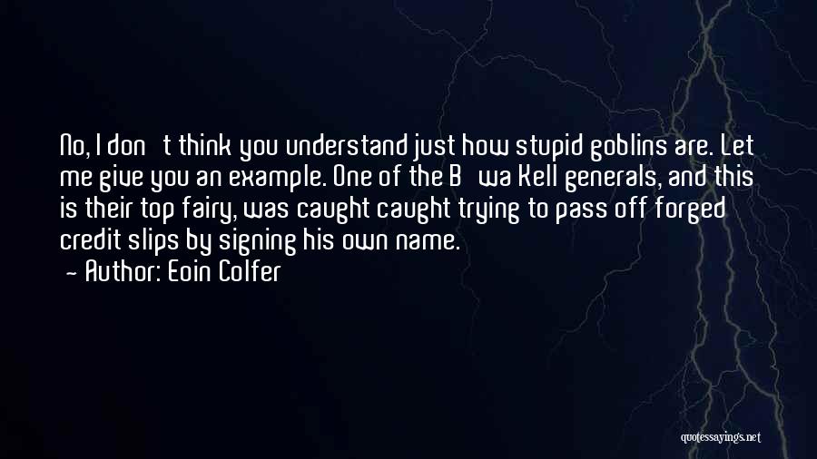 I Don't Understand Quotes By Eoin Colfer