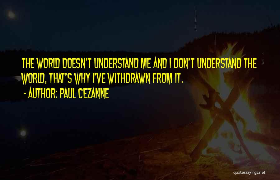 I Don't Understand Quotes By Paul Cezanne