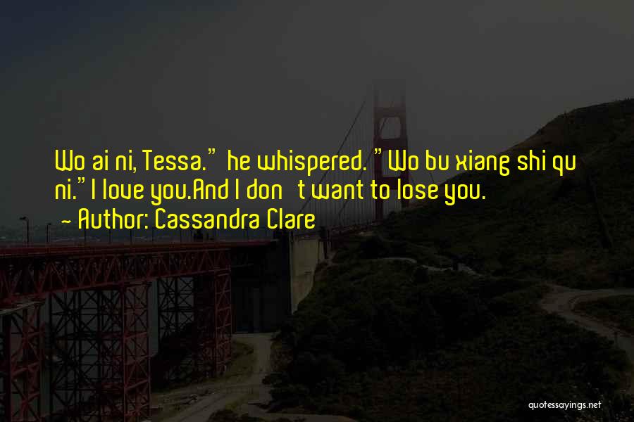 I Don't Want Lose You Quotes By Cassandra Clare