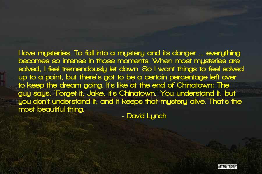 I Don't Want To Fall In Love Quotes By David Lynch