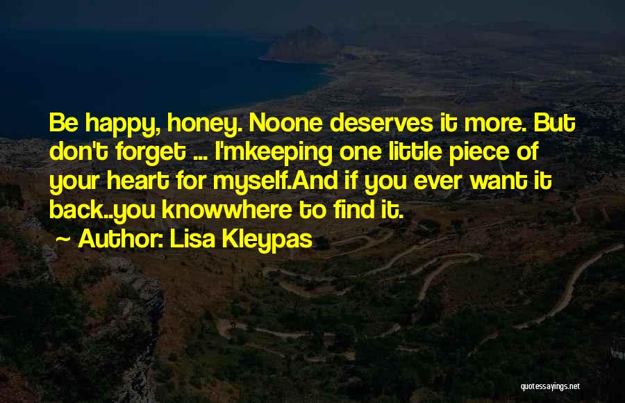 I Don't Want To Forget You Quotes By Lisa Kleypas