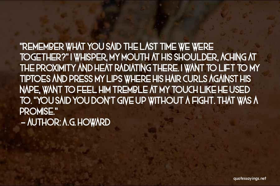 I Don't Want To Give Up Quotes By A.G. Howard