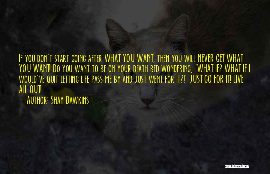 I Don't Want To Quit Quotes By Shay Dawkins