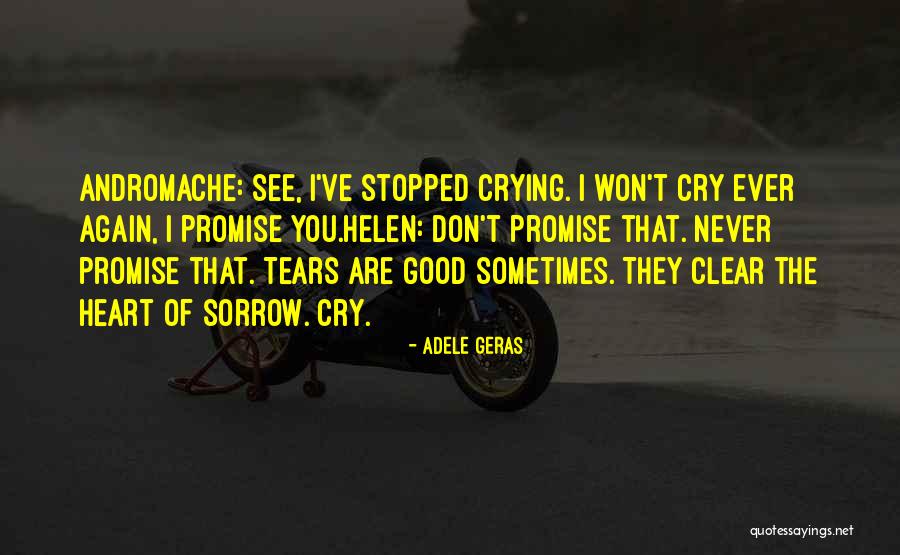 I Don't Want To See You Cry Quotes By Adele Geras I Don't Want To See You Cry Quotes By Adele Geras