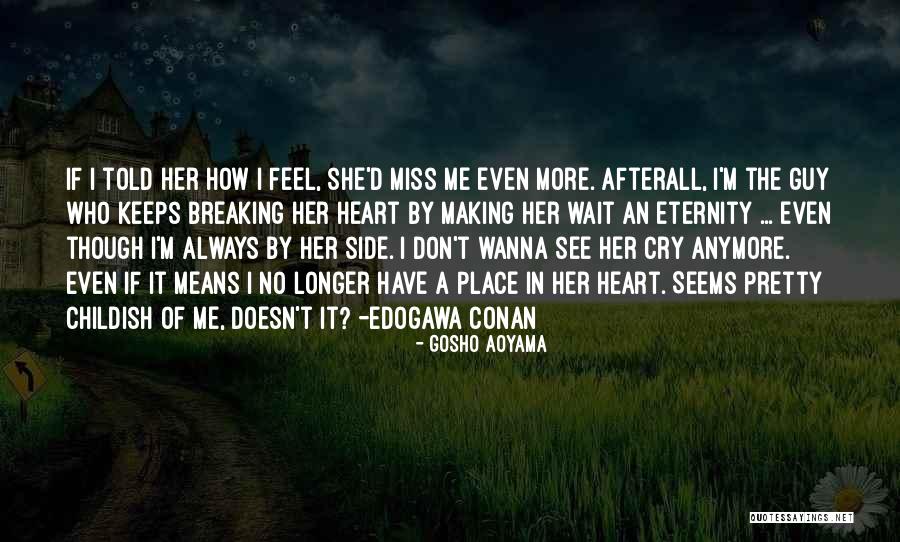 I Don't Want To See You Cry Quotes By Gosho Aoyama I Don't Want To See You Cry Quotes By Gosho Aoyama