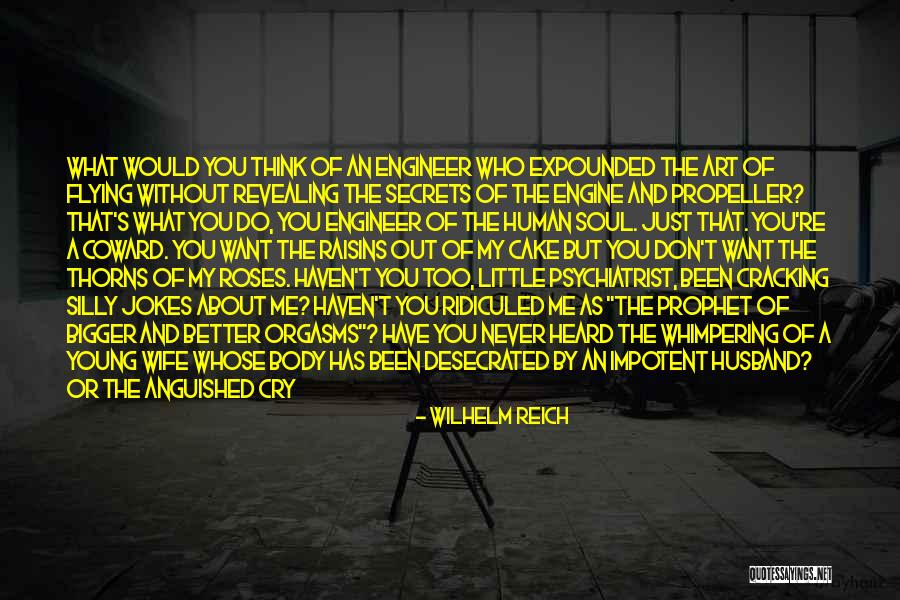 I Don't Want To See You Cry Quotes By Wilhelm Reich