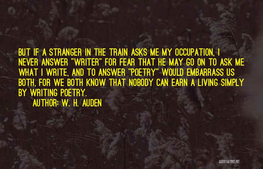 I Fear Nobody Quotes By W. H. Auden