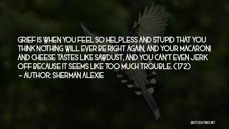 I Feel Like A Jerk Quotes By Sherman Alexie