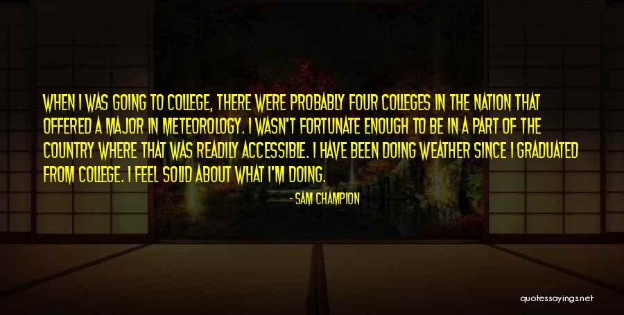 I Feel That Quotes By Sam Champion