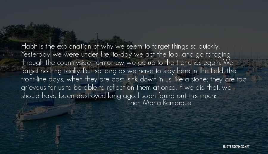 I Forget The Past Quotes By Erich Maria Remarque I Forget The Past Quotes By Erich Maria Remarque