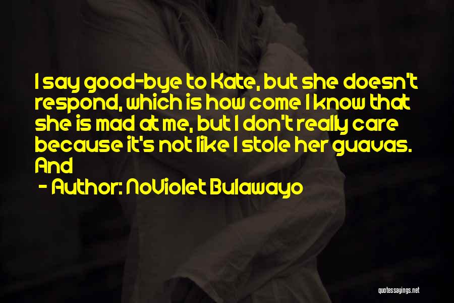 I Get Mad Because I Care Quotes By NoViolet Bulawayo