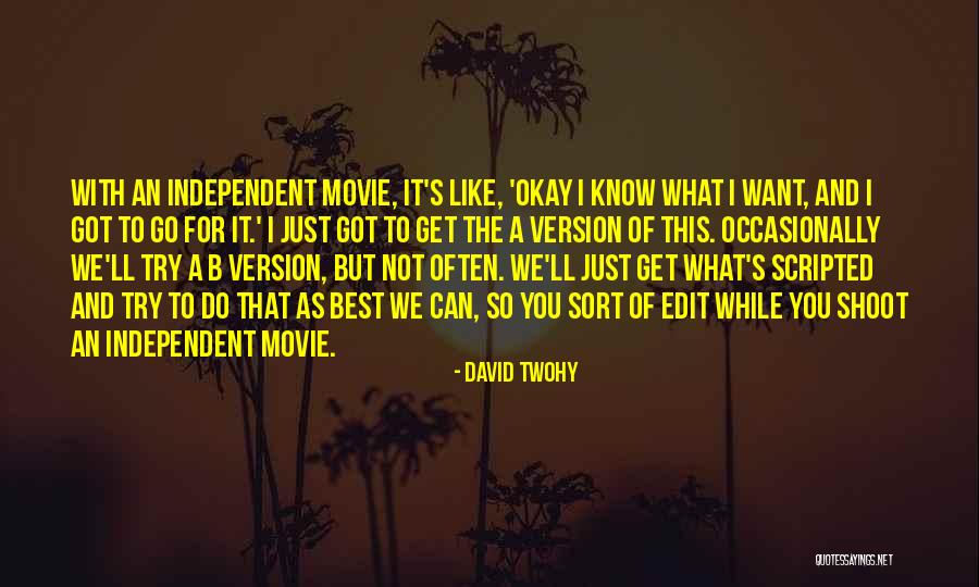 I Get What I Want Quotes By David Twohy