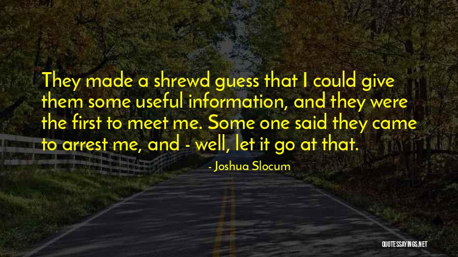 I Guess I Have To Let You Go Quotes By Joshua Slocum