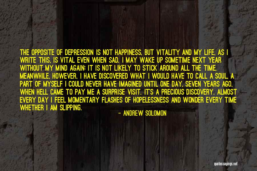 I Hate Myself And My Life Quotes By Andrew Solomon