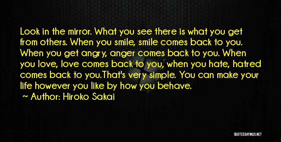 I Hate What I See In The Mirror Quotes By Hiroko Sakai