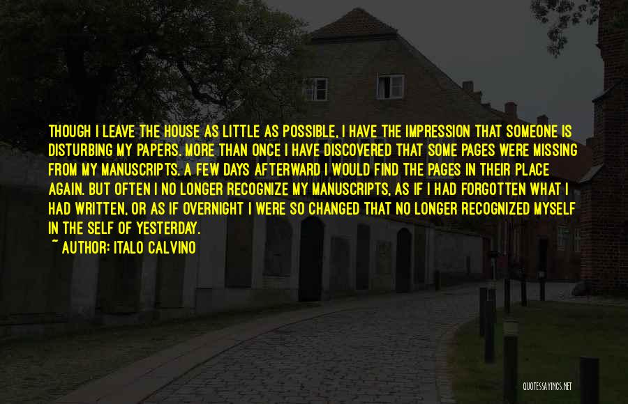 I Have Changed Myself Quotes By Italo Calvino