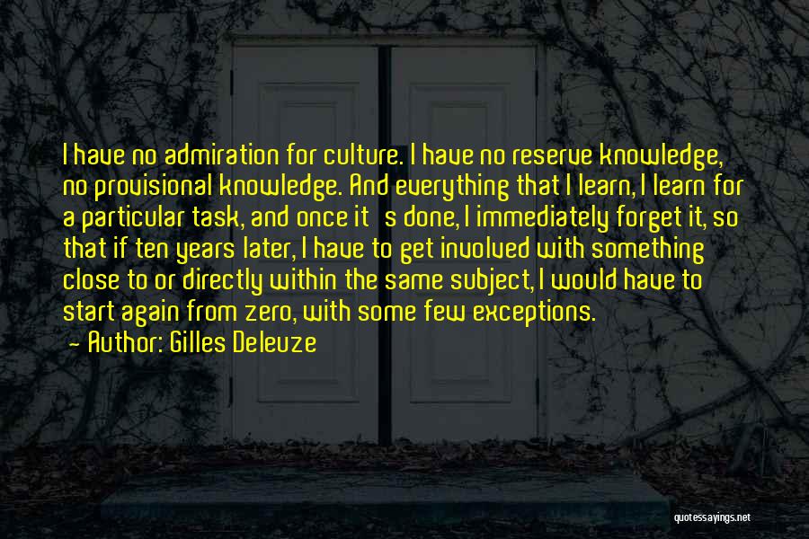 I Have Done Everything Quotes By Gilles Deleuze